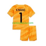 Camisolas de futebol Paris Saint-Germain K.NAVAS 1 Guarda Redes Criança Equipamento Alternativa 2023/24 Manga Curta